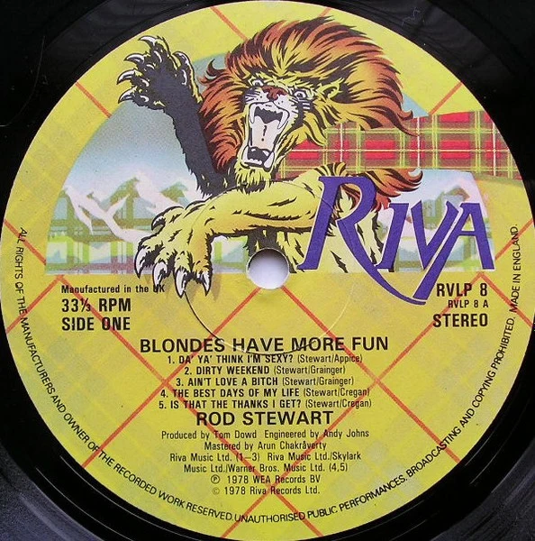 Rod Stewart - Blondes Have More Fun (LP, Album, Gat) - Image 5