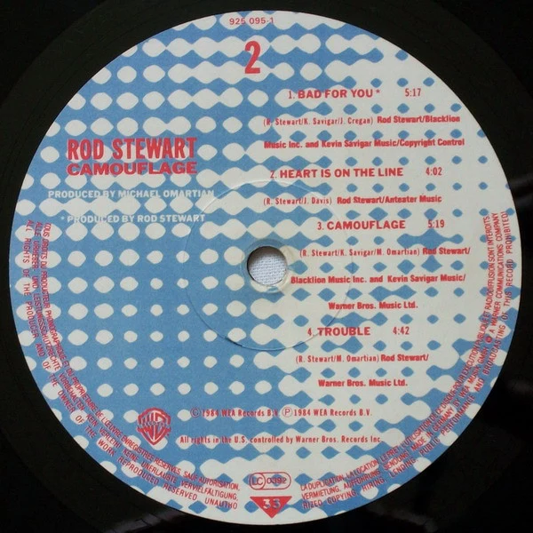 Rod Stewart - Camouflage (LP, Album) - Image 4