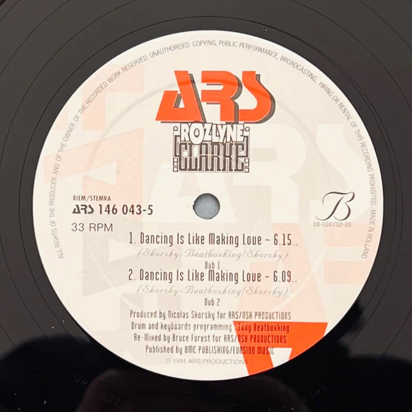 Rozlyne Clarke - Dancing Is Like Making Love (12") - Image 4