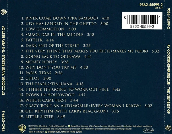 Ry Cooder - River Rescue - The Very Best Of (CD, Comp) - Image 2