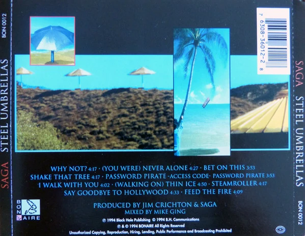 Saga (3) - Steel Umbrellas  (CD, Album) - Image 2