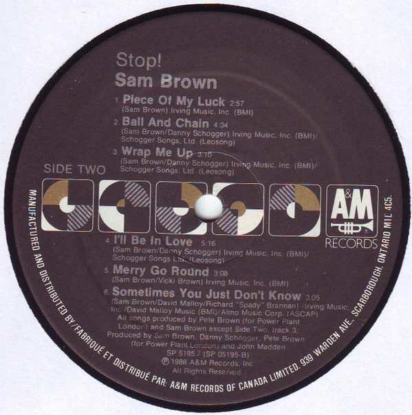 Sam Brown - Stop! (LP, Album) - Image 4