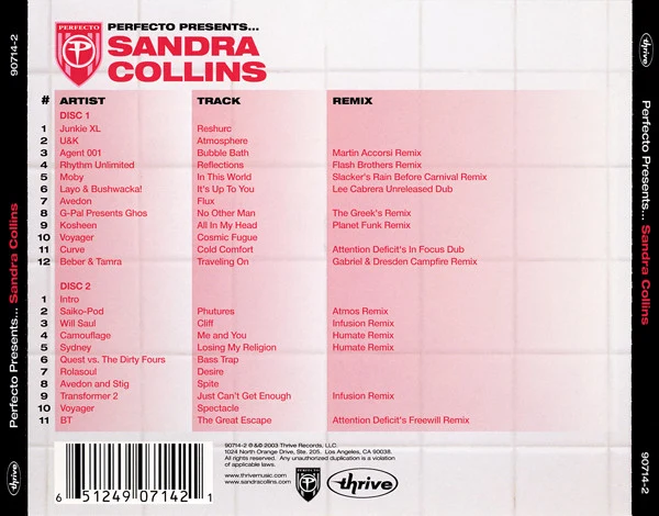 Sandra Collins - Perfecto Presents... Sandra Collins (2xCD, Comp, Mixed) - Image 3