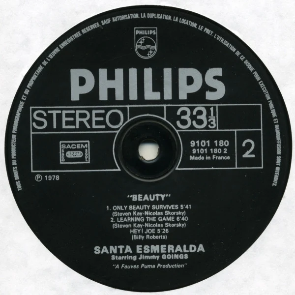 Santa Esmeralda Starring Jimmy Goings - Beauty (LP, Album) - Image 4