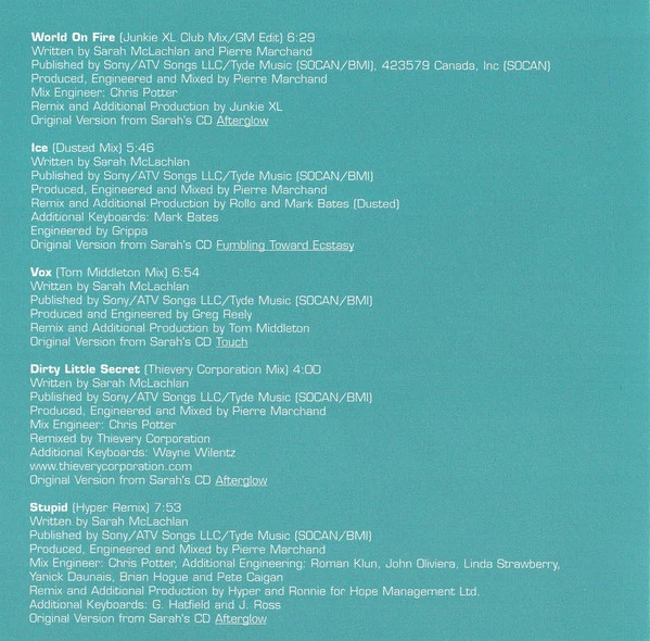 Sarah McLachlan - Bloom (Remix Album) (CD, Album) - Image 4