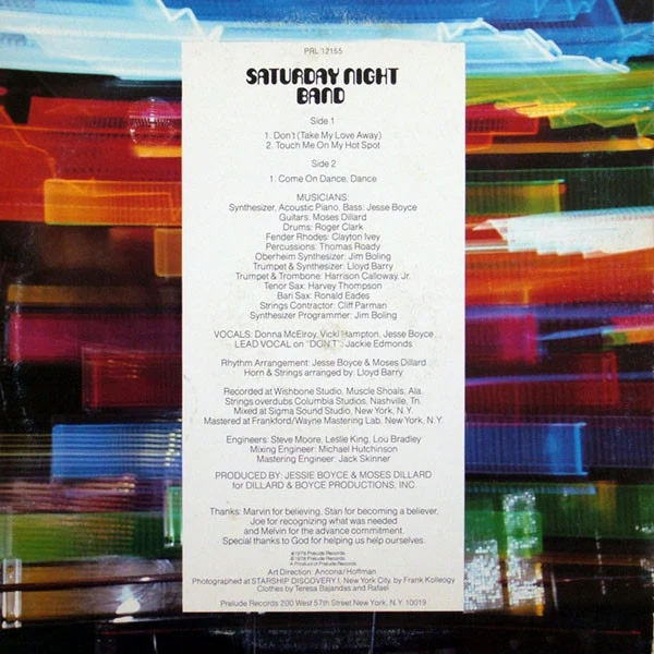 Saturday Night Band - Come On Dance, Dance (LP, Album) - Image 2