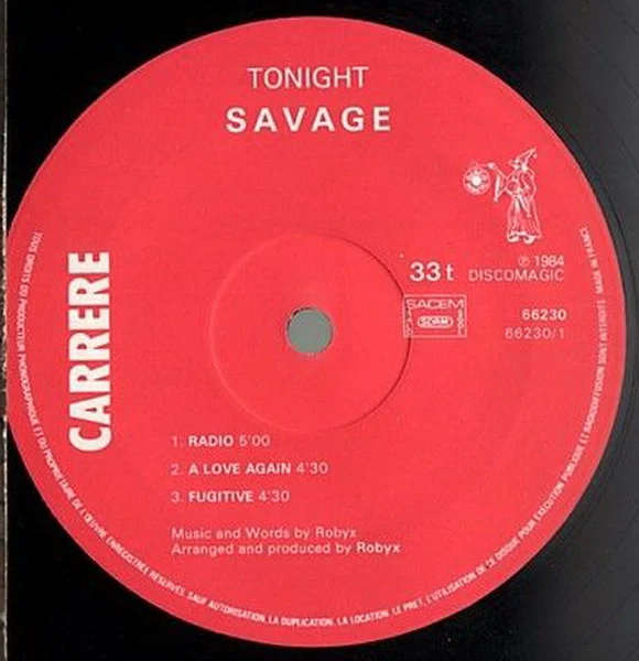 Savage - Tonight (LP, Album) - Image 3