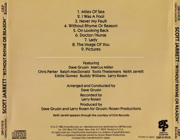 Scott Jarrett - Without Rhyme Or Reason (CD, Album, RE) - Image 2