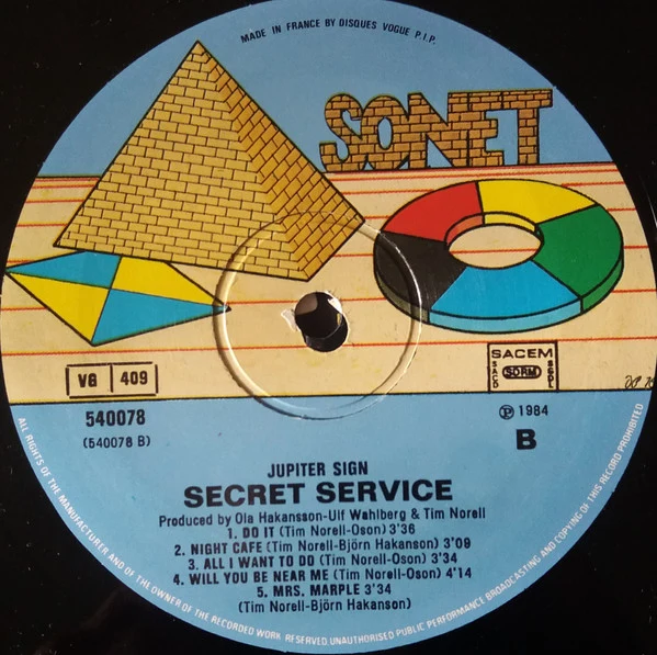 Secret Service - Jupiter Sign (LP, Album) - Image 4