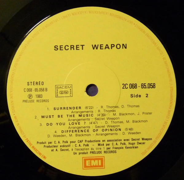 Secret Weapon  - Secret Weapon (LP, Album) - Image 4