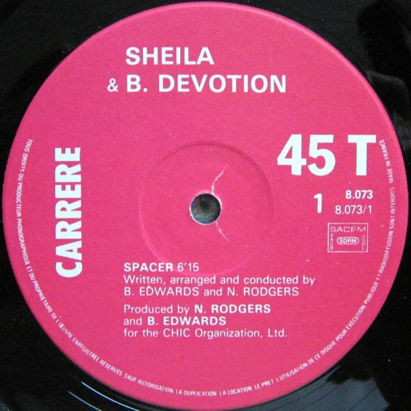 Sheila & B. Devotion - Spacer (12", Single) - Image 3