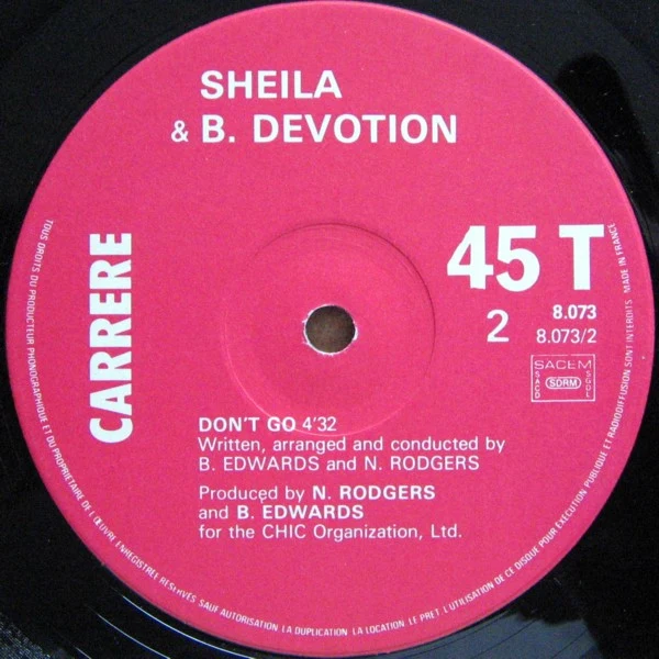 Sheila & B. Devotion - Spacer (12", Single) - Image 4