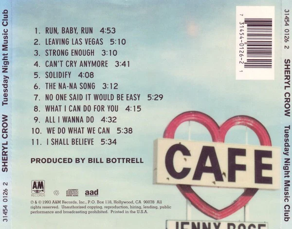 Sheryl Crow - Tuesday Night Music Club (CD, Album) - Image 4