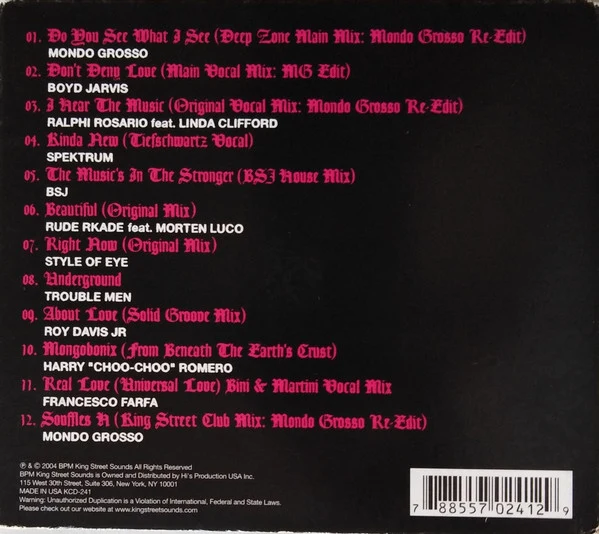Shinichi Osawa / Mondo Grosso - Mix The Vibe - Street King (CD, Mixed) - Image 2
