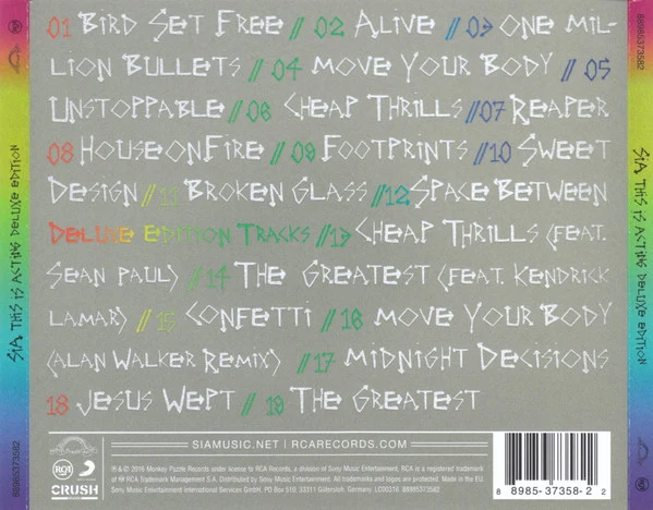 Sia - This Is Acting (CD, Album, Dlx) - Image 2