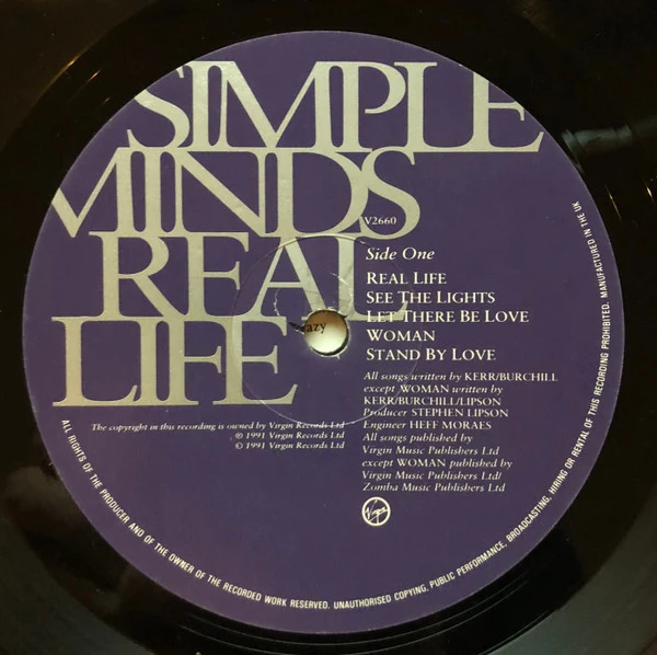 Simple Minds - Real Life (LP, Album) - Image 3