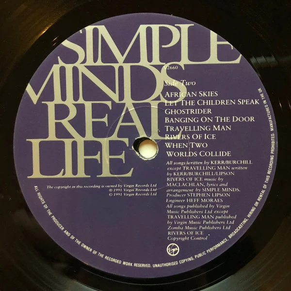 Simple Minds - Real Life (LP, Album) - Image 4