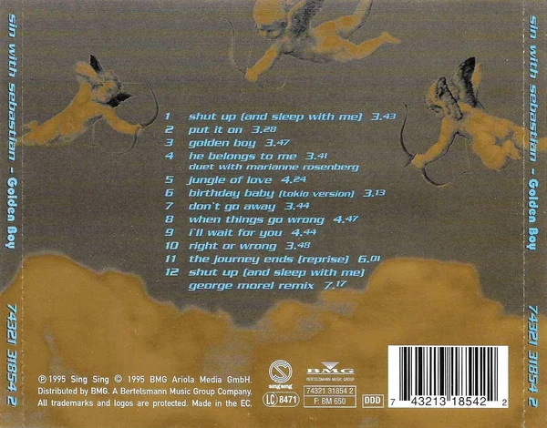Sin With Sebastian - Golden Boy (CD, Album) - Image 2
