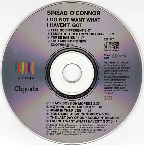 Sinéad O'Connor - I Do Not Want What I Haven't Got (CD, Album) - Image 3