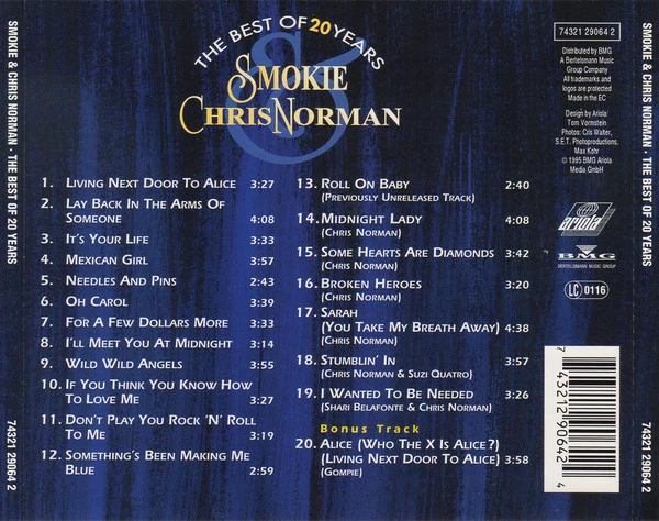 Smokie & Chris Norman - The Best Of 20 Years (CD, Comp) - Image 2