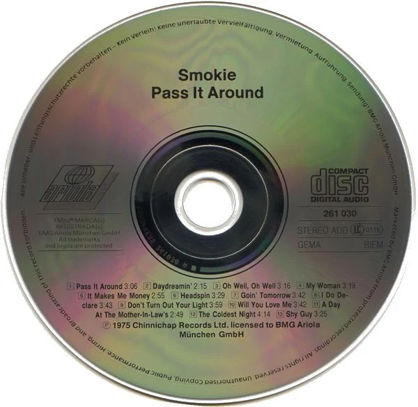 Smokie - Pass It Around (CD, Album) - Image 3