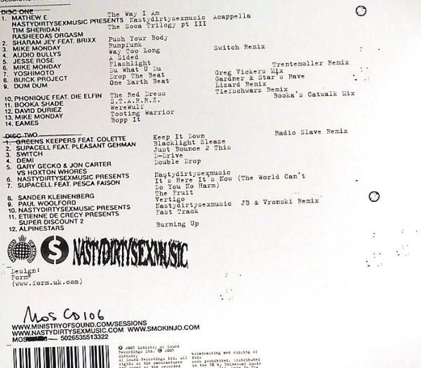 Smokin Jo* & Tim Sheridan - Sessions (2xCD, Mixed) - Image 2