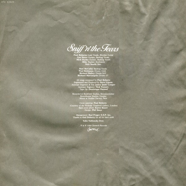 Sniff 'n' the Tears - The Game's Up (LP, Album) - Image 3