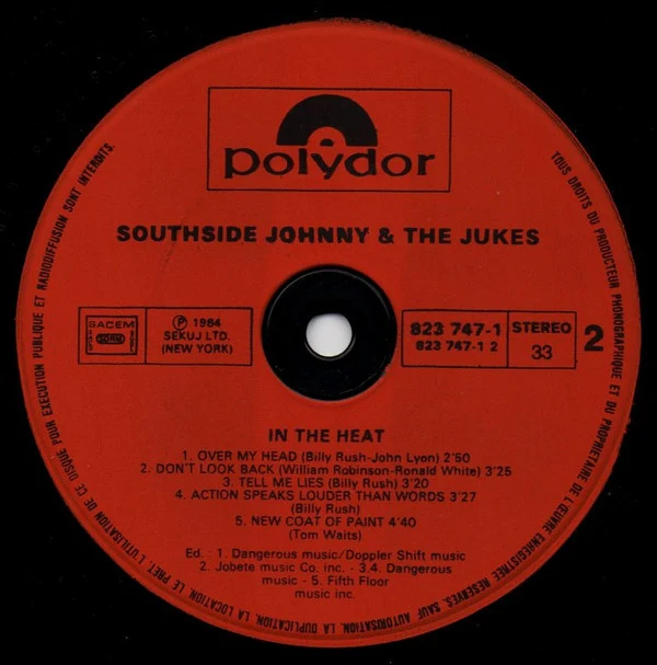 Southside Johnny & The Asbury Jukes - In The Heat (LP, Album) - Image 4