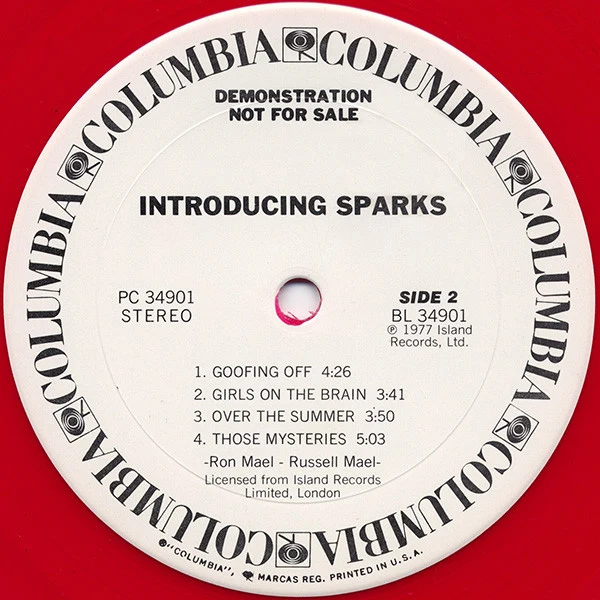 Sparks - Introducing Sparks (LP, Album, Promo, Red) - Image 4