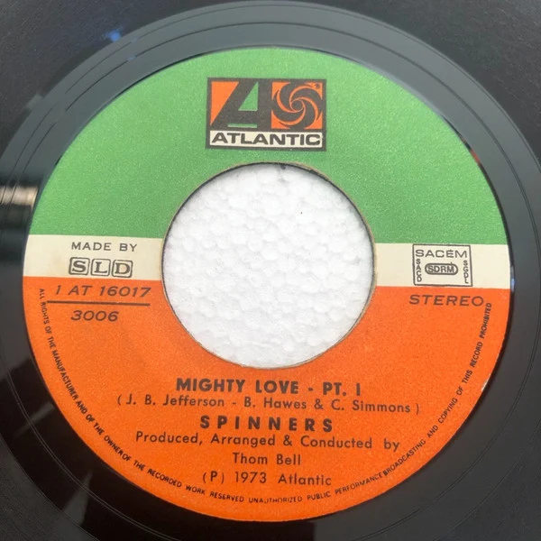 Spinners - Mighty Love (7", Single)