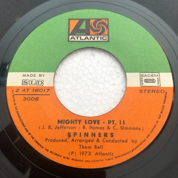 Spinners - Mighty Love (7", Single) - Image 2