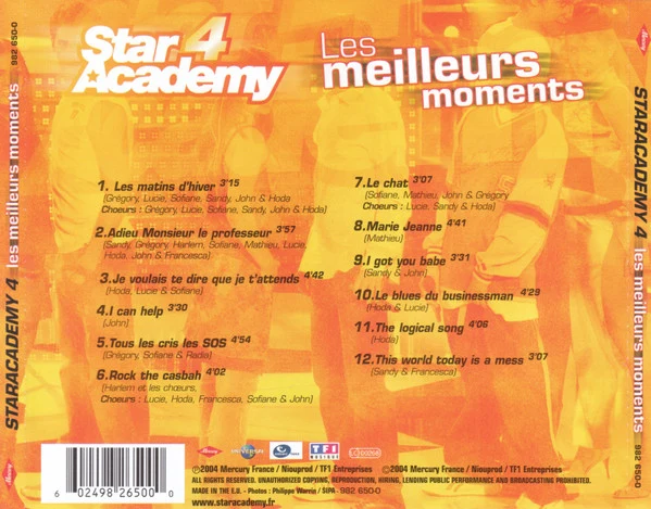 Star Academy 4* - Les Meilleurs Moments (CD, Album + CD) - Image 2