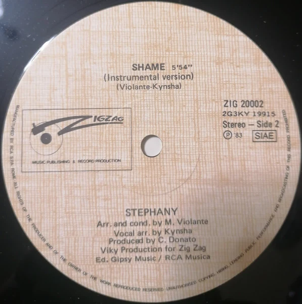 Stephany - Shame (12") - Image 4