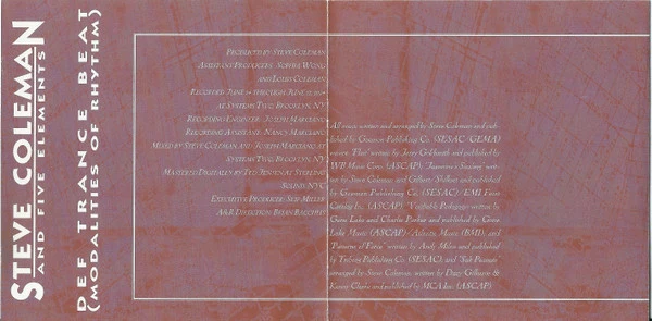 Steve Coleman And Five Elements - Def Trance Beat (Modalities Of Rhythm) (CD, Album) - Image 5