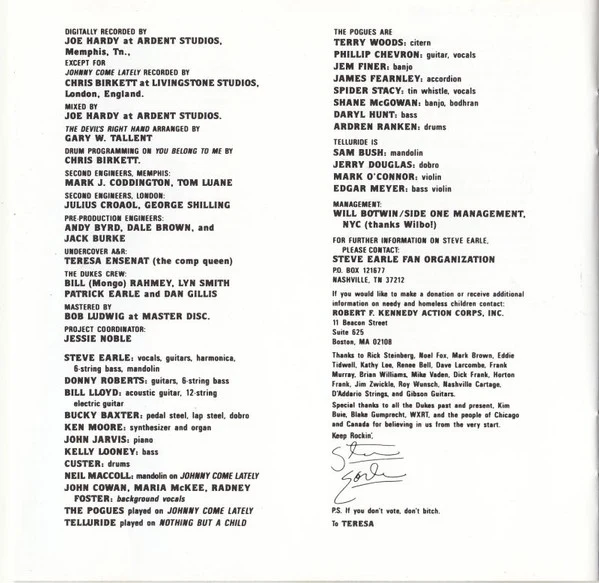 Steve Earle - Copperhead Road (CD, Album) - Image 2