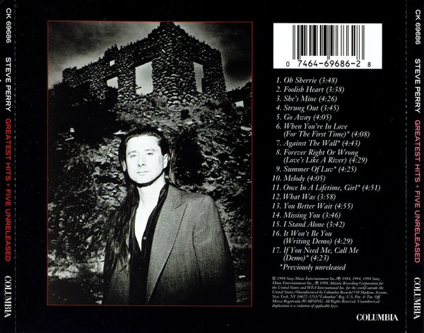 Steve Perry - Greatest Hits + Five Unreleased (CD, Comp) - Image 2