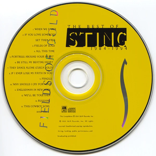 Sting - Fields Of Gold: The Best Of Sting 1984 - 1994 (CD, Comp) - Image 3