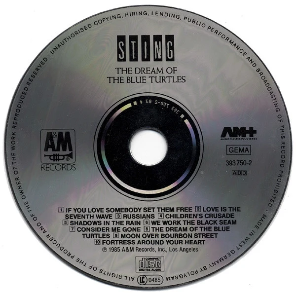 Sting - The Dream Of The Blue Turtles (CD, Album) - Image 4