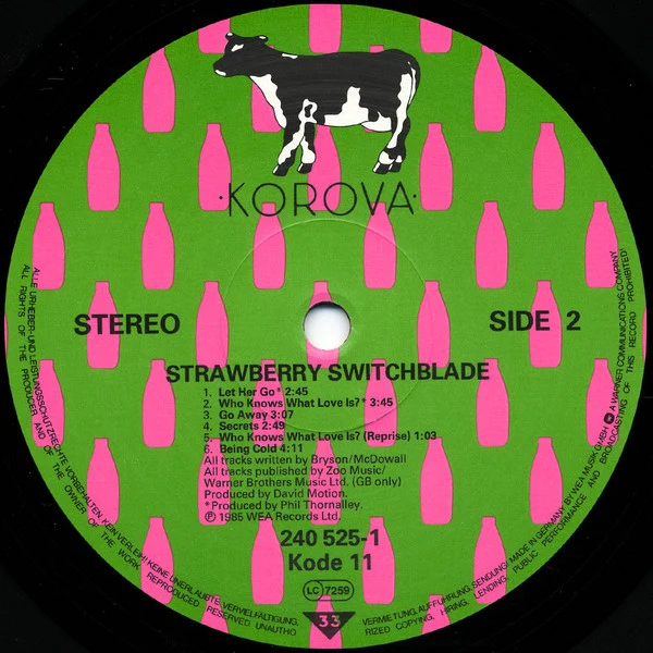 Strawberry Switchblade - Strawberry Switchblade (LP, Album) - Image 4