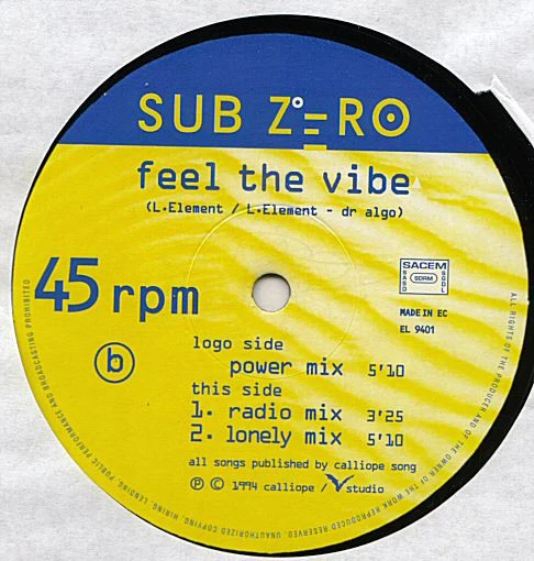 Sub Zero - Feel The Vibe (12") - Image 3