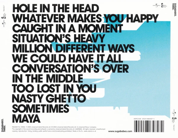 Sugababes - Three (CD, Album) - Image 3