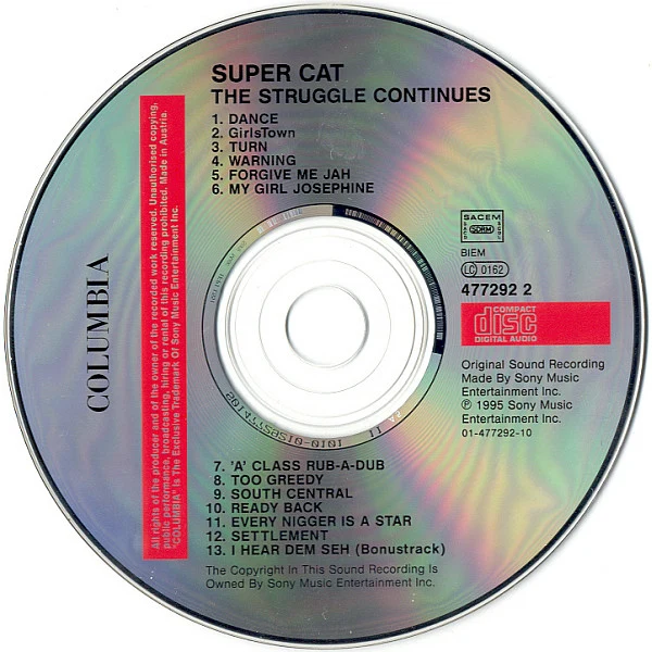 Super Cat (2) - The Struggle Continues (CD, Album) - Image 3