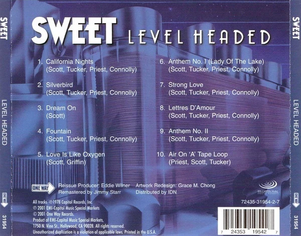 Sweet* - Level Headed (CD, Album, RE, RM) - Image 5