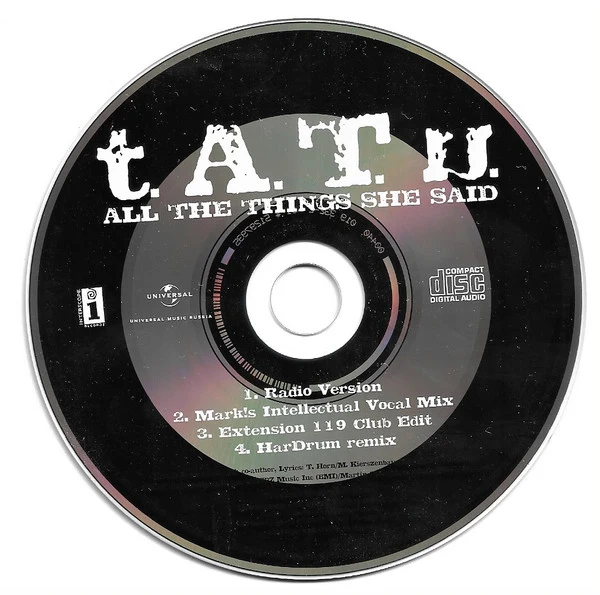 t.A.T.u. - All The Things She Said (CD, Maxi, Ltd) - Image 3