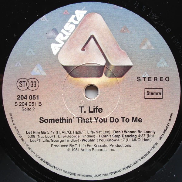 T. Life* - Somethin' That You Do To Me (LP, Album) - Image 4