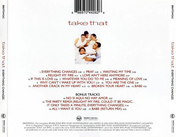 Take That - Everything Changes (CD, Album, RE) - Image 3