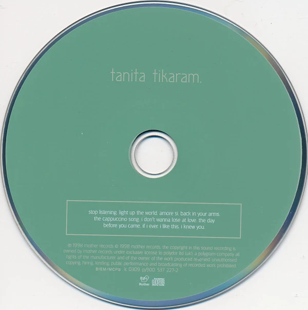Tanita Tikaram - The Cappuccino Songs (CD, Album) - Image 3