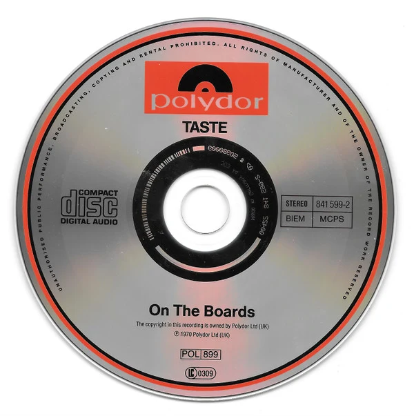 Taste (2) - On The Boards (CD, Album, RE, RP, EDC) - Image 3