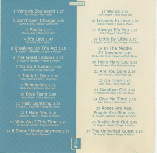 The Allisons - All The Hits Plus More (CD, Comp) - Image 3