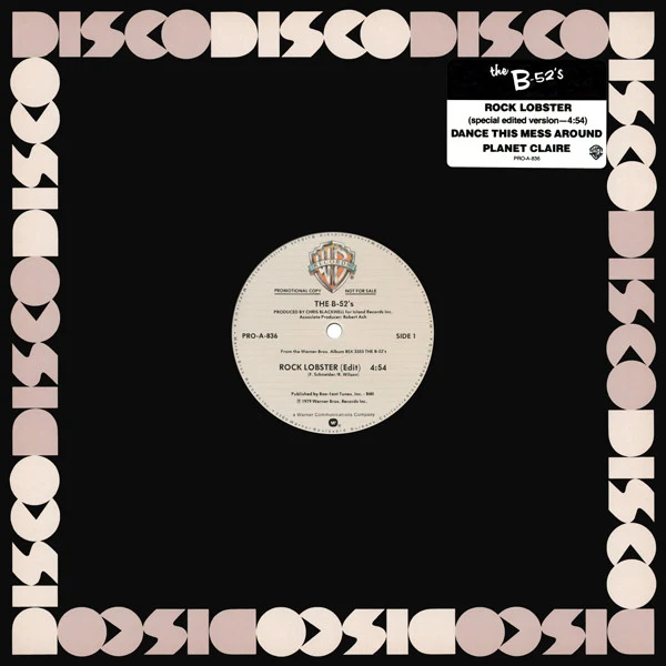 The B-52's - Rock Lobster (12", Promo)